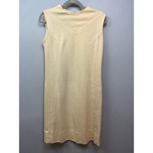 Vintage Mr. Dress of California Sleeveless Dress‎ Womens 6 Tan Knit Classic